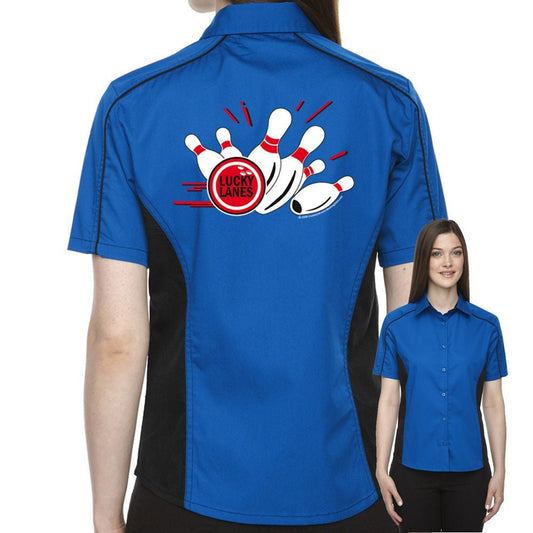 Lucky Lanes Classic Retro Bowling Shirt- The Muckler (Ladies) - Includes Embroidered Name #128