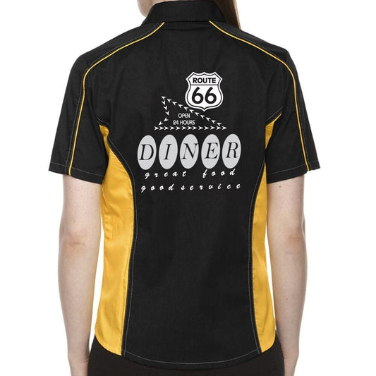 Route 66 Diner Classic Retro Bowling Shirt- The Muckler (Ladies) - Includes Embroidered Name