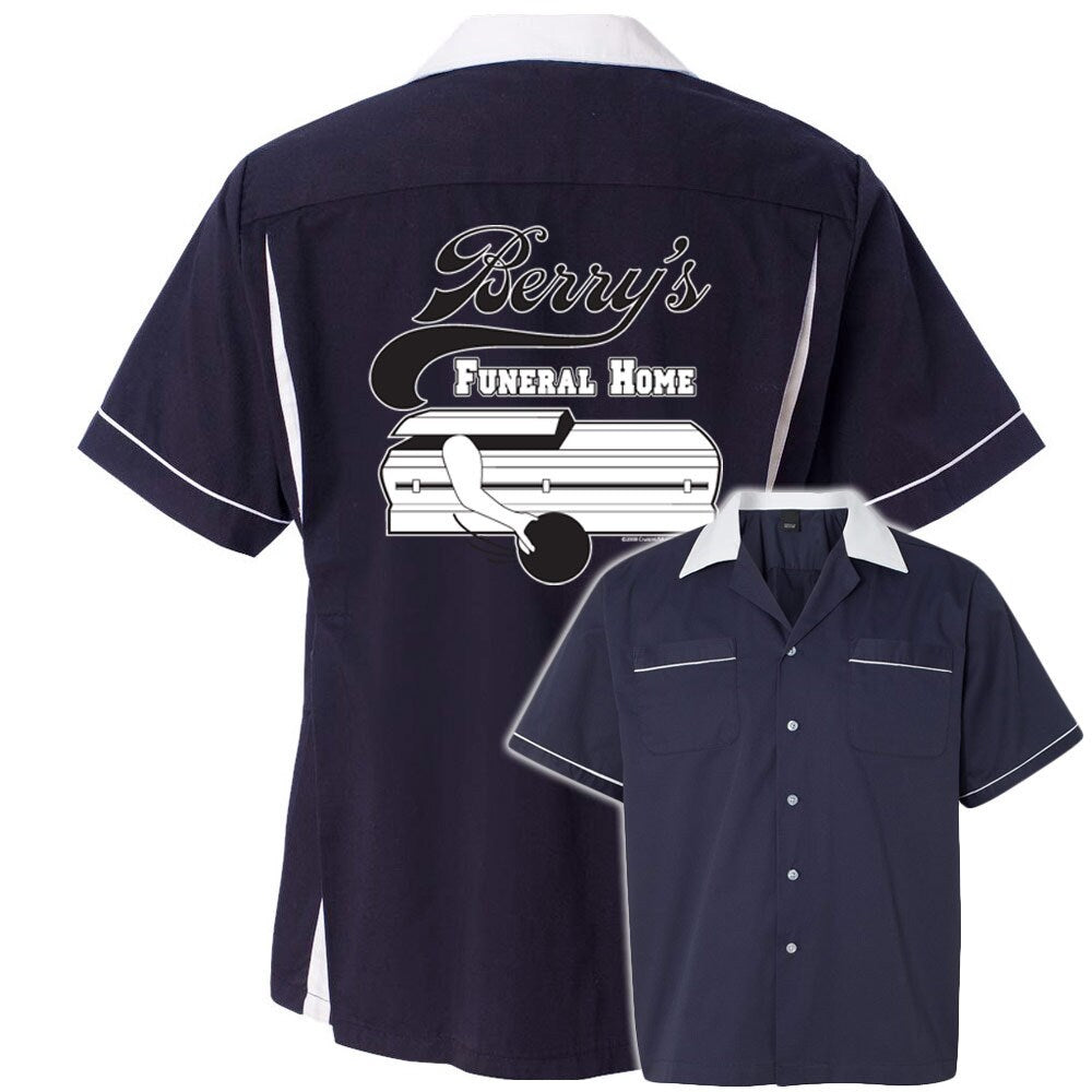 Berry's Funeral Home Classic Retro Bowling Shirt- Classic 2.0 - Includes Embroidered Name #119