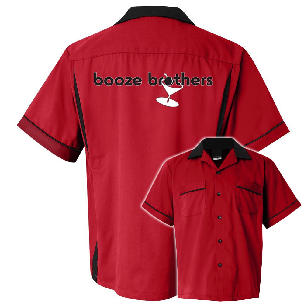 Booze Brothers Classic Retro Bowling Shirt- Classic 2.0 - Includes Embroidered Name