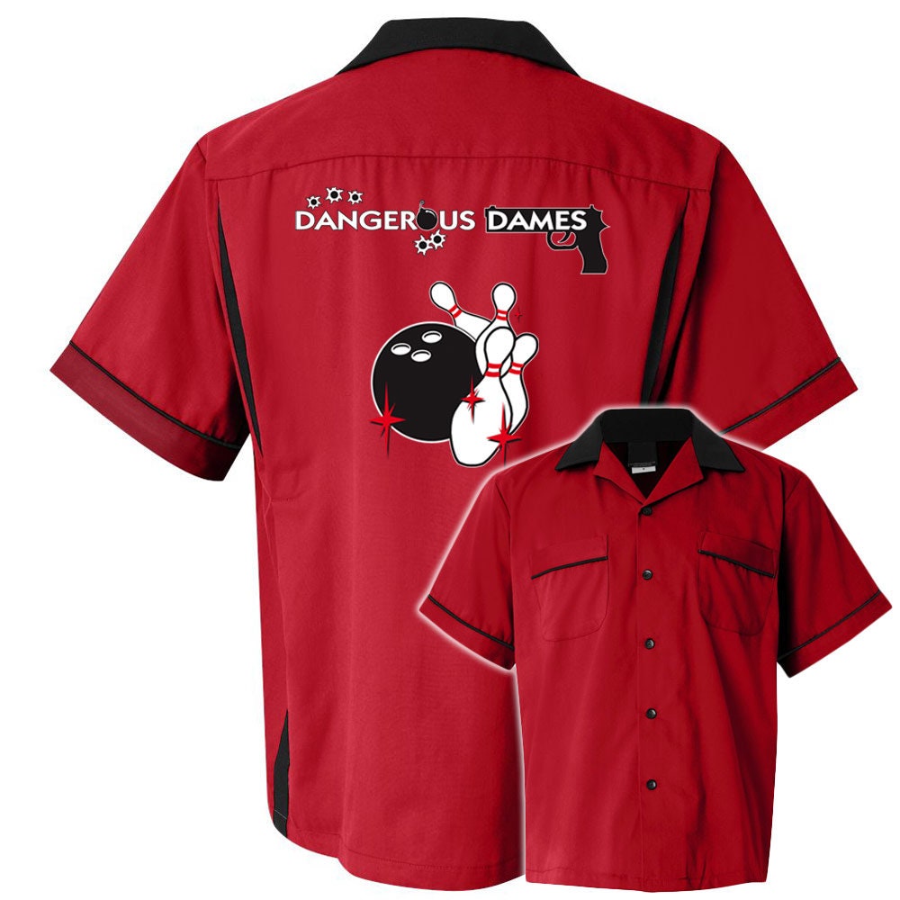 Dangerous Dames Classic Retro Bowling Shirt- Classic 2.0 - Includes Embroidered Name