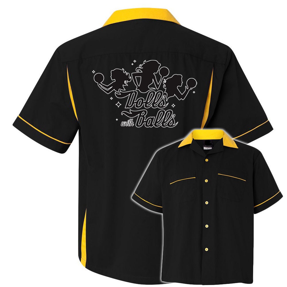 Dolls With Balls Classic Retro Bowling Shirt- Classic 2.0 - Includes Embroidered Name #156