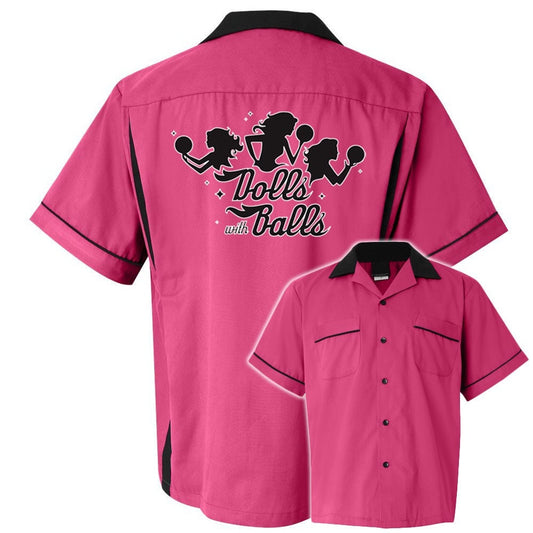 Dolls With Balls Classic Retro Bowling Shirt- Classic 2.0 - Includes Embroidered Name #156