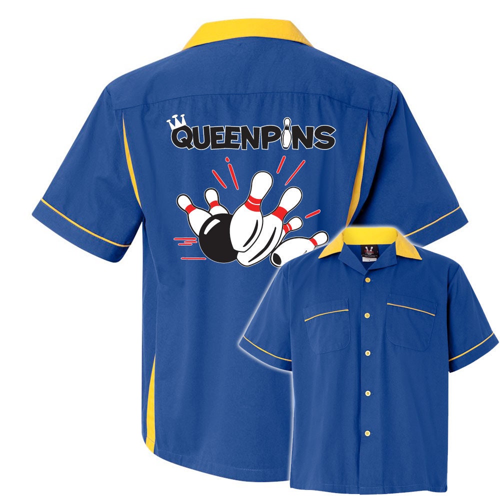 Queen Pins Classic Retro Bowling Shirt - Classic 2.0 - Includes Embroidered Name