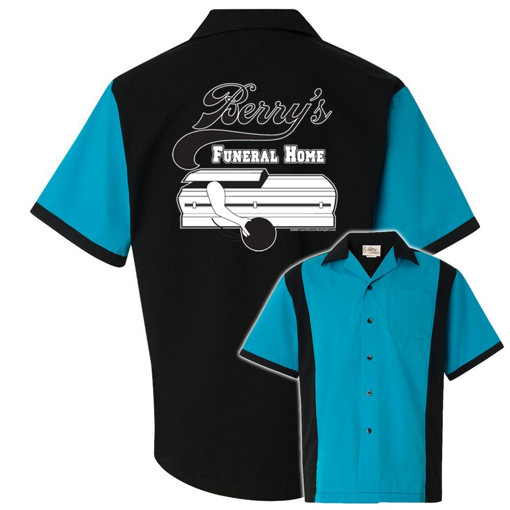 Berry's Funeral Home Classic Retro Bowling Shirt - Retro Two - Includes Embroidered Name #119