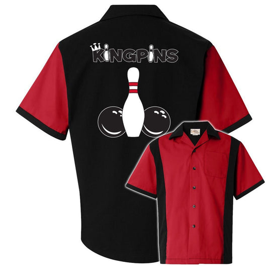 Kingpins Classic Retro Bowling Shirt - Retro Two - Includes Embroidered Name