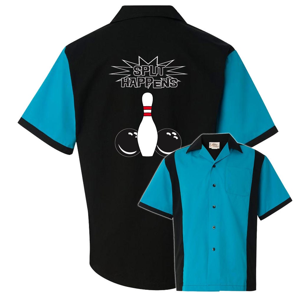 Split Happens Classic Retro Bowling Shirt - Retro Two - Includes Embroidered Name