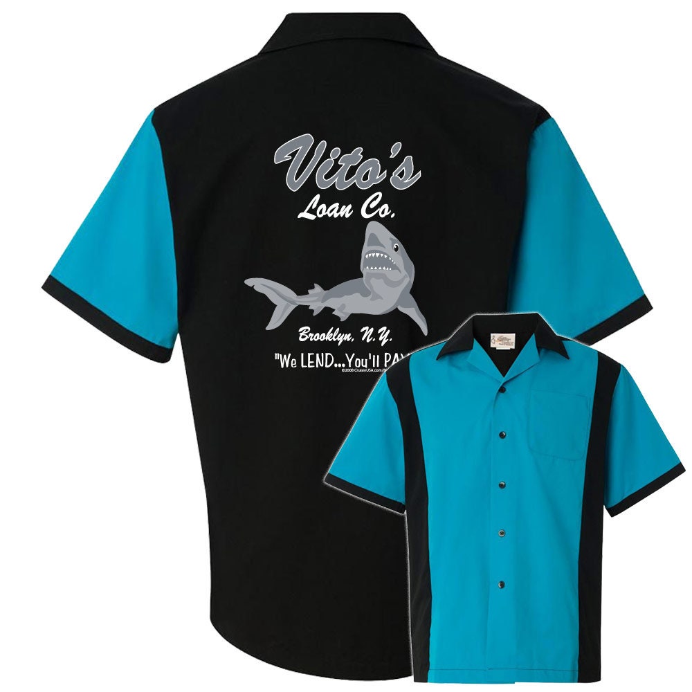 Vito's Loan Co. Classic Retro Bowling Shirt - Retro Two - Includes Embroidered Name