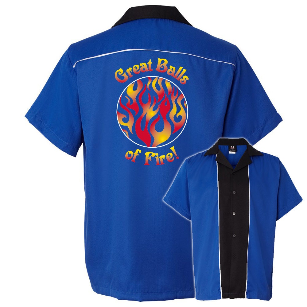 Great Balls of Fire Classic Retro Bowling Shirt - Swing Master 2.0 - Includes Embroidered Name