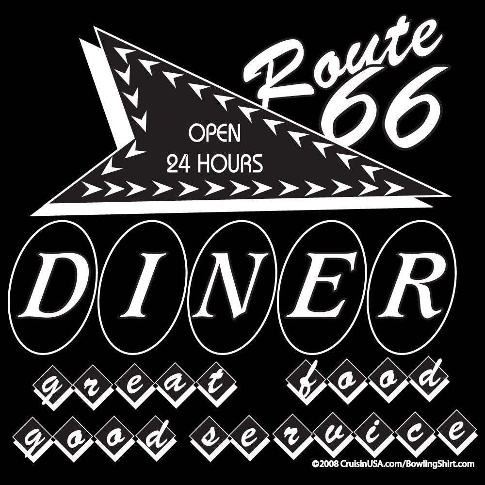 Route 66 Diner Classic Retro Bowling Shirt - Swing Master 2.0 - Includes Embroidered Name
