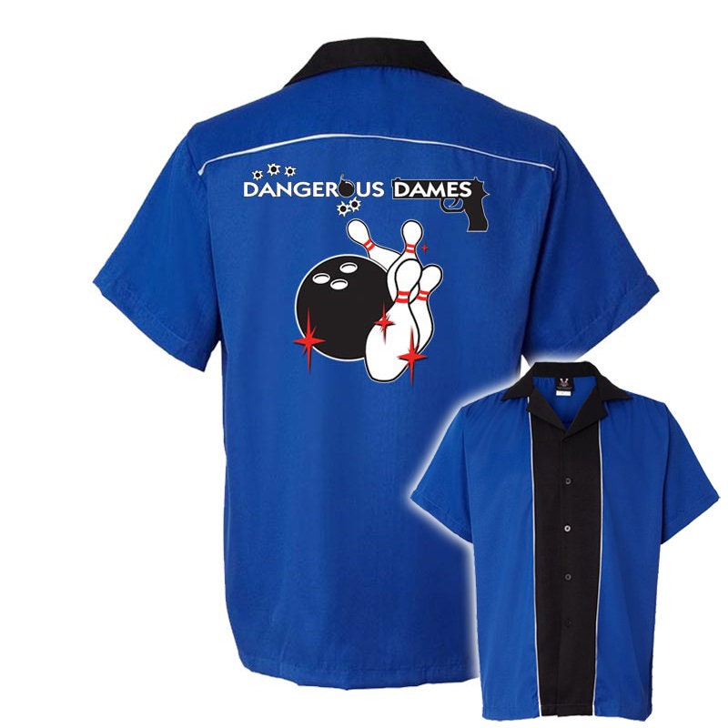Dangerous Dames Classic Retro Bowling Shirt - Swing Master 2.0 - Includes Embroidered Name