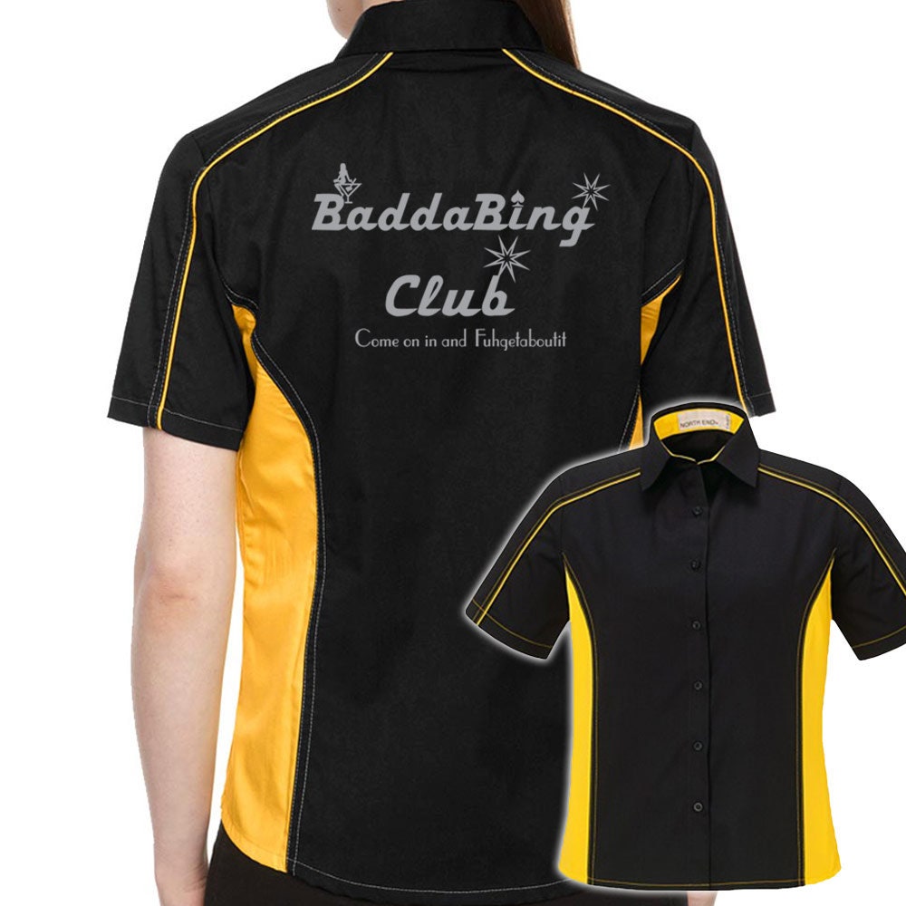 Baddabing Club Classic Retro Bowling Shirt - The Muckler (Ladies) - Includes Embroidered Name #118
