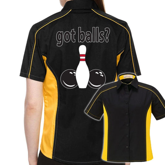 Got Balls Classic Retro Bowling Shirt- The Muckler (Ladies) - Includes Embroidered Name