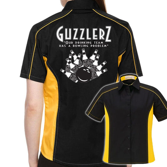 Guzzlers Classic Retro Bowling Shirt- The Muckler (Ladies) - Includes Embroidered Name