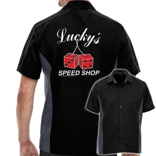 Lucky's Speed Shop Classic Retro Bowling Shirt - The Muckler - Includes Embroidered Name