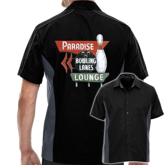 Paradise Lanes Classic Retro Bowling Shirt - The Muckler - Includes Embroidered Name