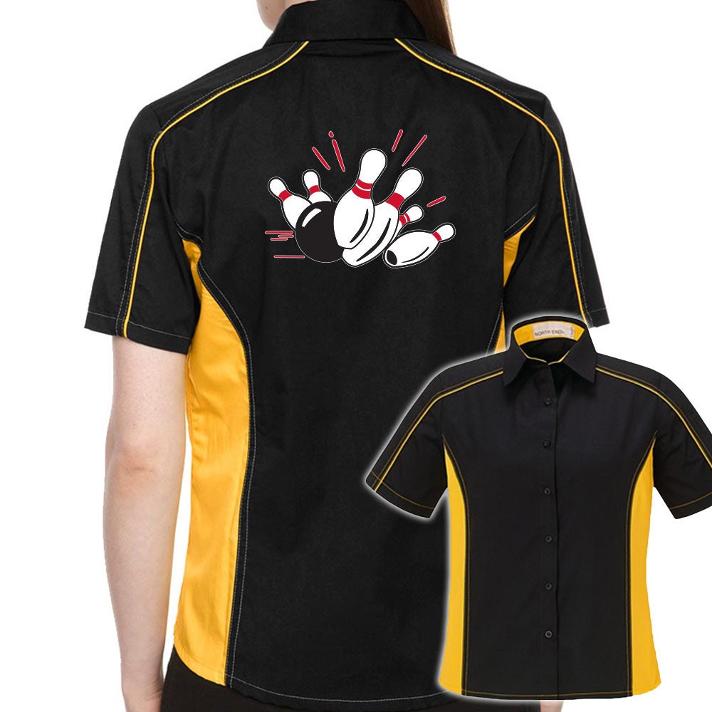 Pin Splash A Classic Retro Bowling Shirt- The Muckler (Ladies) - Includes Embroidered Name #127