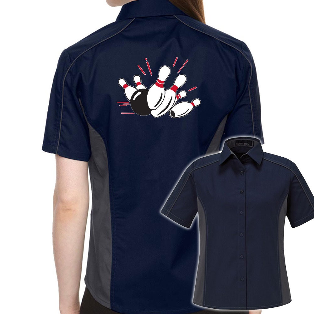 Pin Splash A Classic Retro Bowling Shirt- The Muckler (Ladies) - Includes Embroidered Name #127