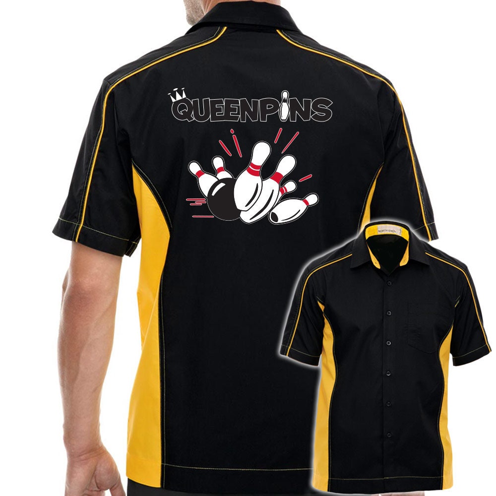Queen Pins Classic Retro Bowling Shirt - The Muckler - Includes Embroidered Name