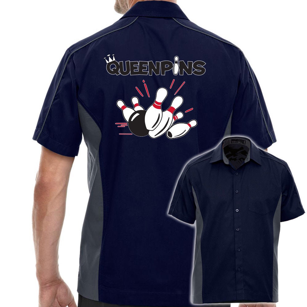 Queen Pins Classic Retro Bowling Shirt - The Muckler - Includes Embroidered Name