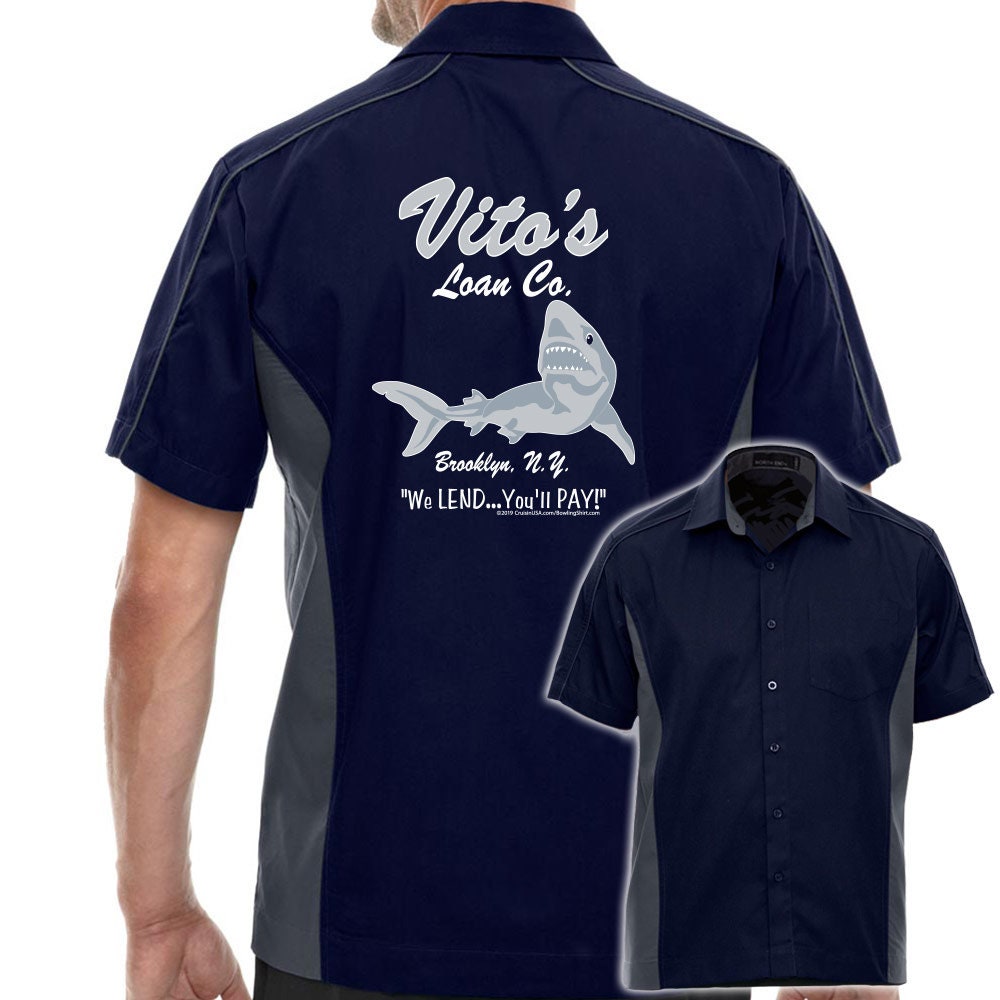 Vito's Loan Co. Classic Retro Bowling Shirt - The Muckler - Includes Embroidered Name