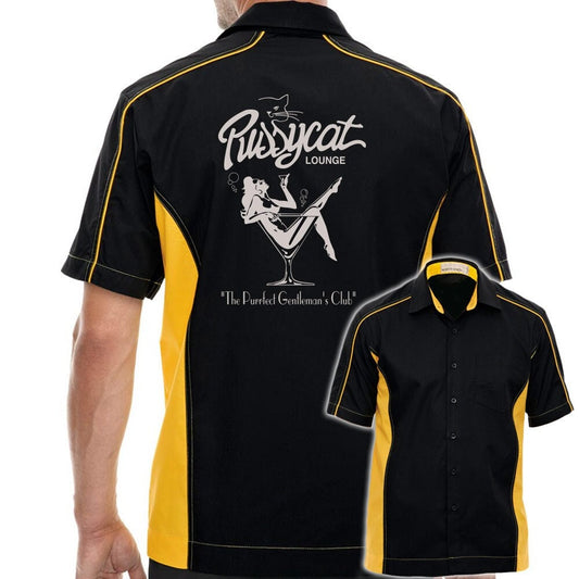 Pussycat Lounge Classic Retro Bowling Shirt - The Muckler - Includes Embroidered Name