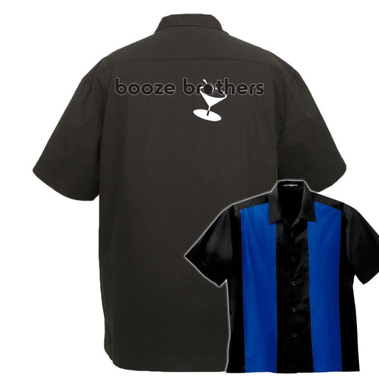 Booze Brothers Classic Retro Bowling Shirt - The Player - Includes Embroidered Name