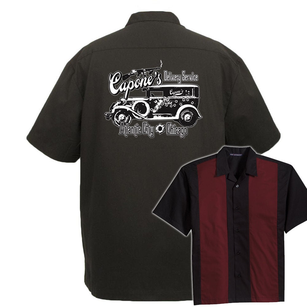Capone's Delivery Classic Retro Bowling Shirt - The Player - Includes Embroidered Name