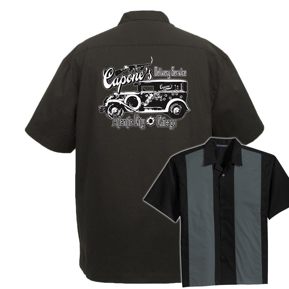 Capone's Delivery Classic Retro Bowling Shirt - The Player - Includes Embroidered Name
