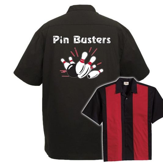 Pin Busters Classic Retro Bowling Shirt - The Player - Includes Embroidered Name