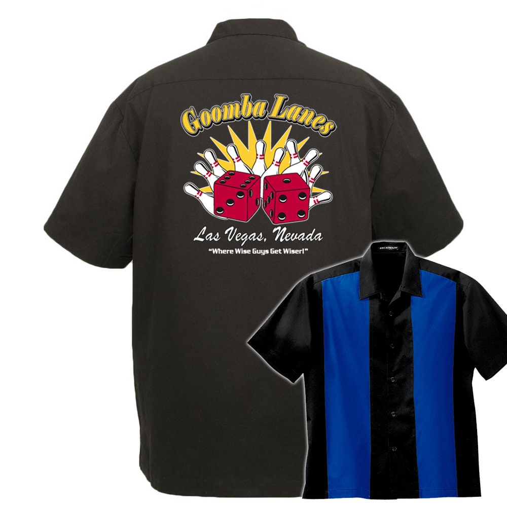 Goomba Lanes Classic Retro Bowling Shirt - The Player - Includes Embroidered Name #123