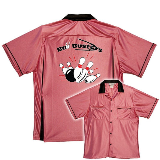Ball Busters - Classic Retro Pink Bowling Shirt - Classic  - Includes Embroidered Name