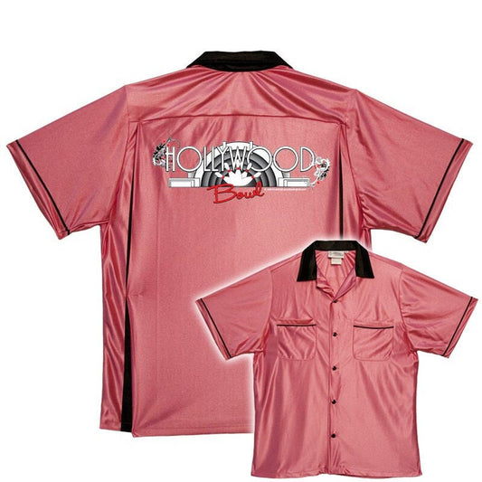 Hollywood Bowl - Classic Retro Pink Bowling Shirt - Classic  - Includes Embroidered Name
