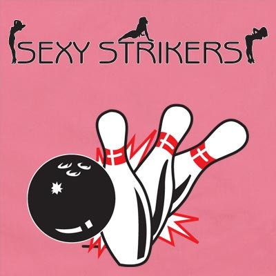 Sexy Strikers - Classic Retro Pink Bowling Shirt - Classic  - Includes Embroidered Name