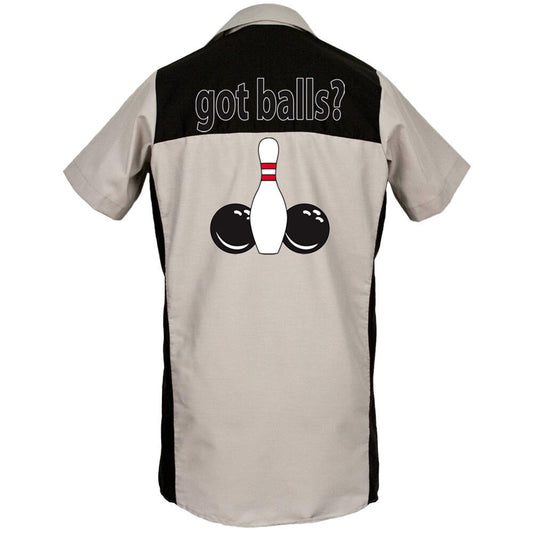 Got Balls - Classic Retro Bowling Shirt - The Garren - Includes Embroidered Name -