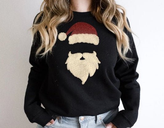Chenille Santa Sweatshirt - So Cozy