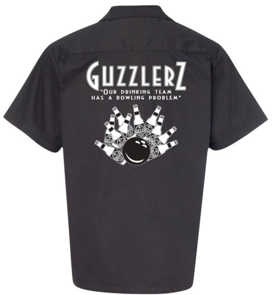 Guzzlers Classic Retro Bowling Shirt- Vintage Bowler ( Closeout)  - Includes Embroidered Name