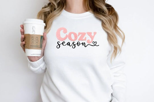 Chenille Cozy Season  Crew Neck Sweatshirt  Accenting Sewn in- So Cozy #108