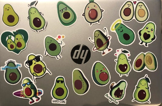Avocado  Fun Computer Stickers Pack 20 ( set of 20 )