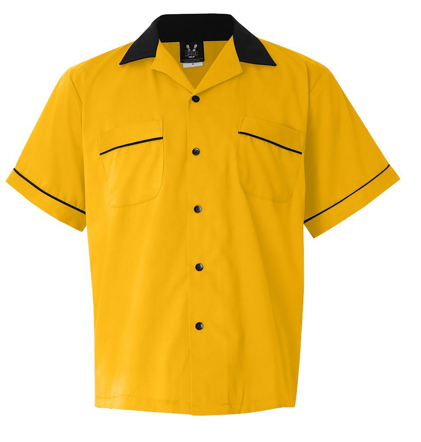 Baddabing CLub - Classic Retro Gold and Black Bowling Shirt - Classic size XL ONLY    - Includes Embroidered Name #118