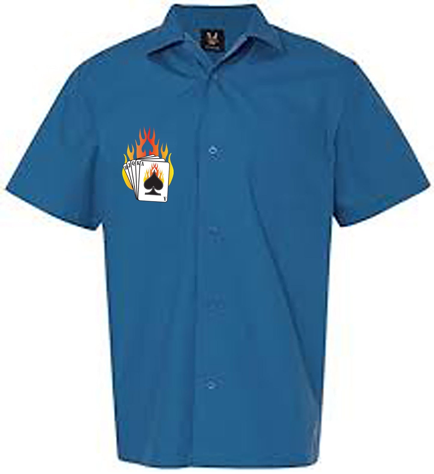 Flaming Cards Classic Retro Bowling Shirt- Vintage Bowler ( Closeout) in multiple colors  - Includes Embroidered Name #233