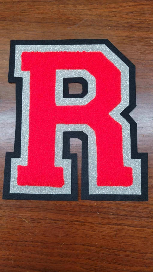 High School or Varsity Chenille letters custom made to your color specifications on Glitter Felt