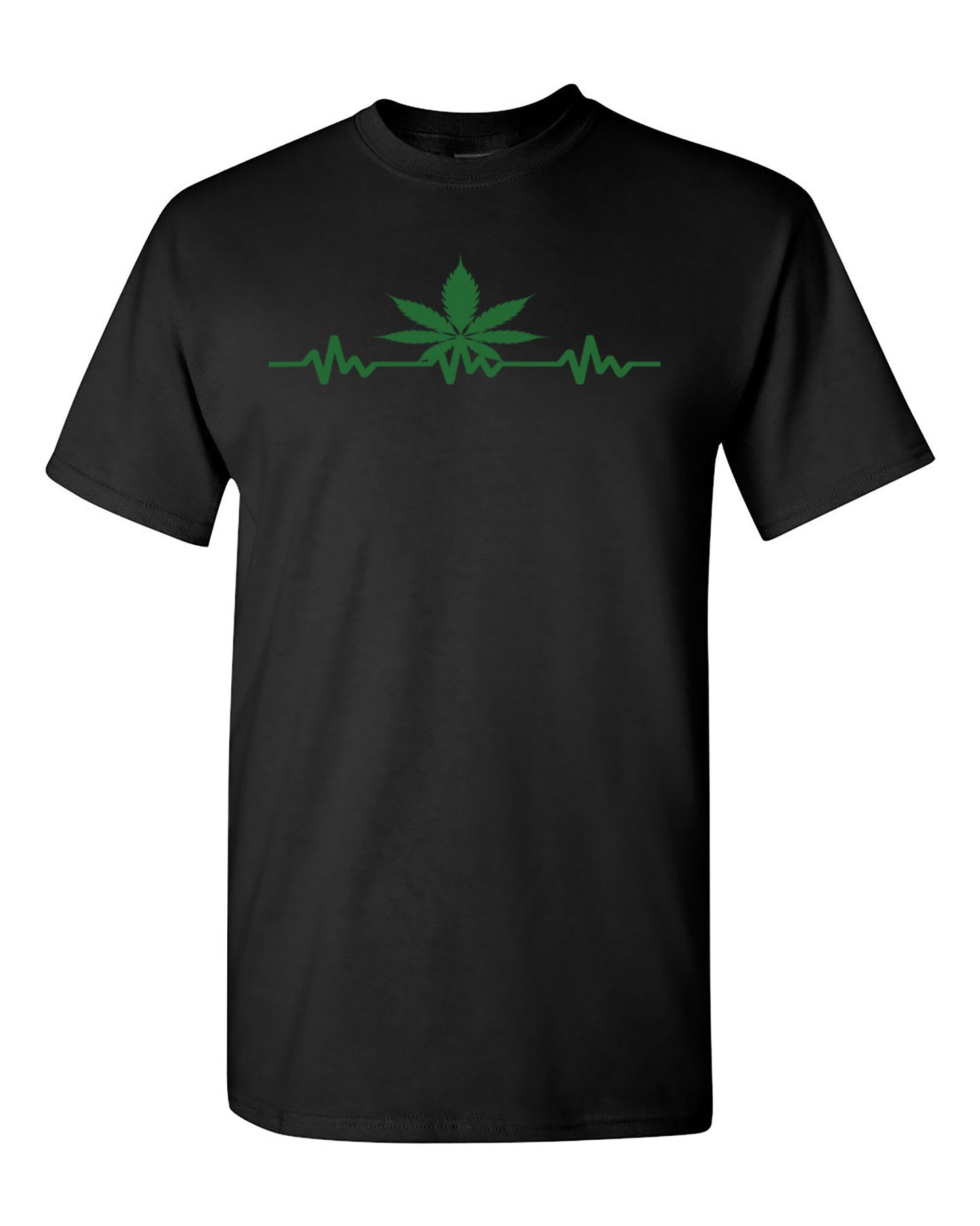 Weed Heartbeat T-shirt Cannabis Fun #152