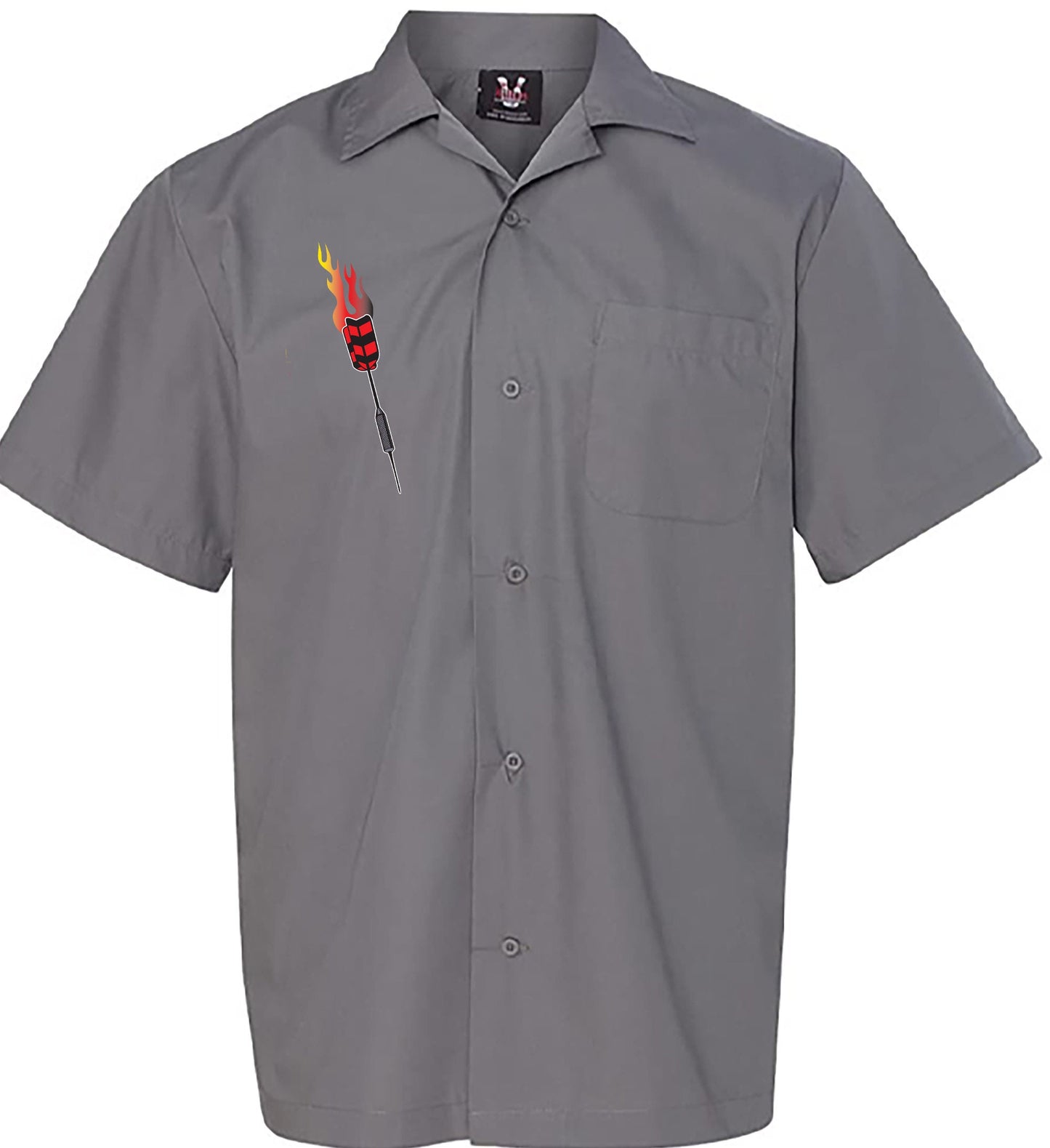 Flaming Darts Classic Retro Bowling Shirt- Vintage Bowler ( Closeout) in multiple colors  - Includes Embroidered Name #234