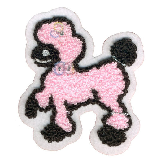 8" Poodle - Hand Sewn Chenille Patch